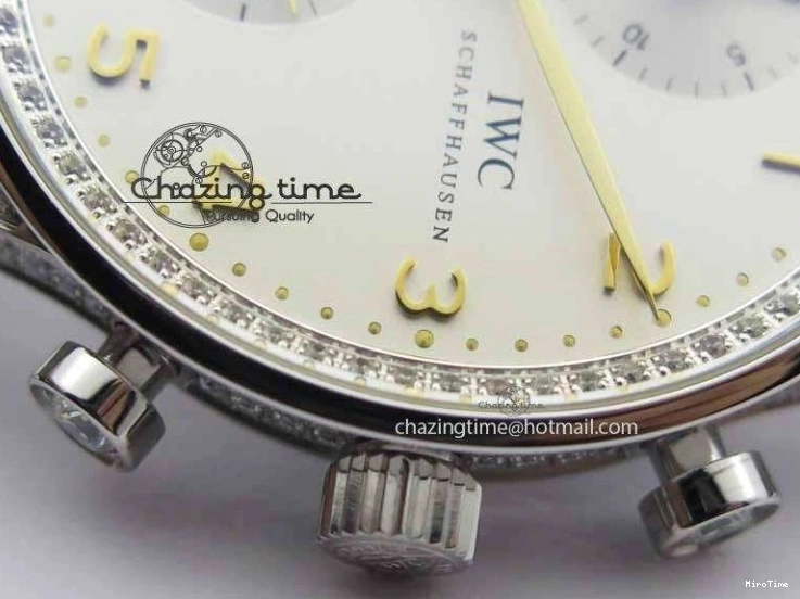 MIROTIME 1219 Portuguese IW3714 Diam ZF V2 1:1 Best Edition White Dial RG Numbers On Brown Leather Strap A79350 (Slim Movement) Fashionable 7246